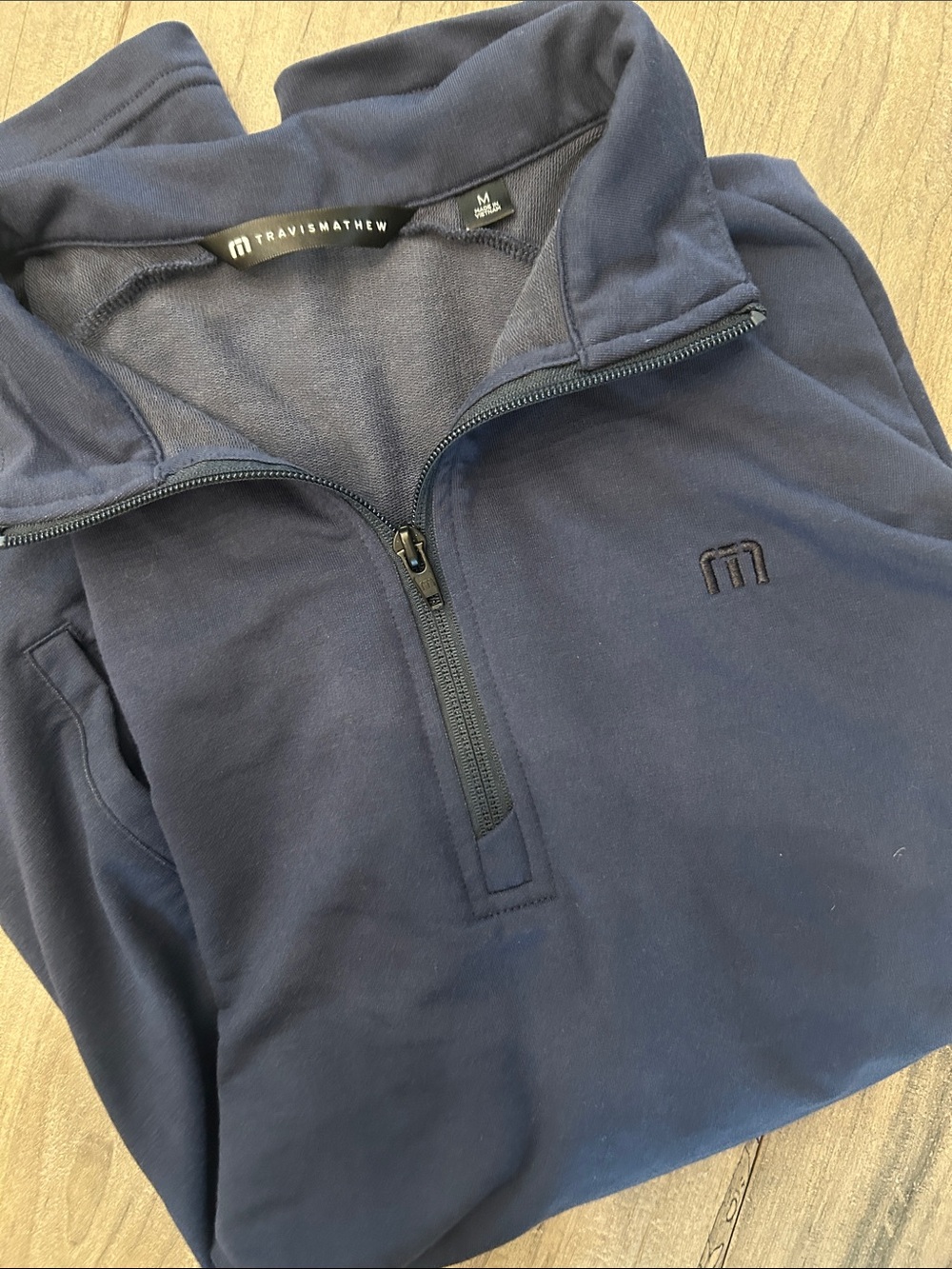 Travis Mathew Navy Half-Zip Pullover